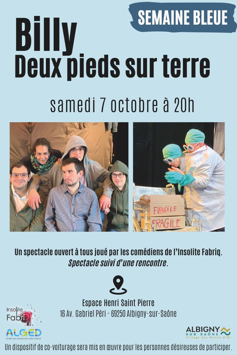 SEMAINE BLEUE avec Billy, deux pieds sur terre - Albigny sur Saone