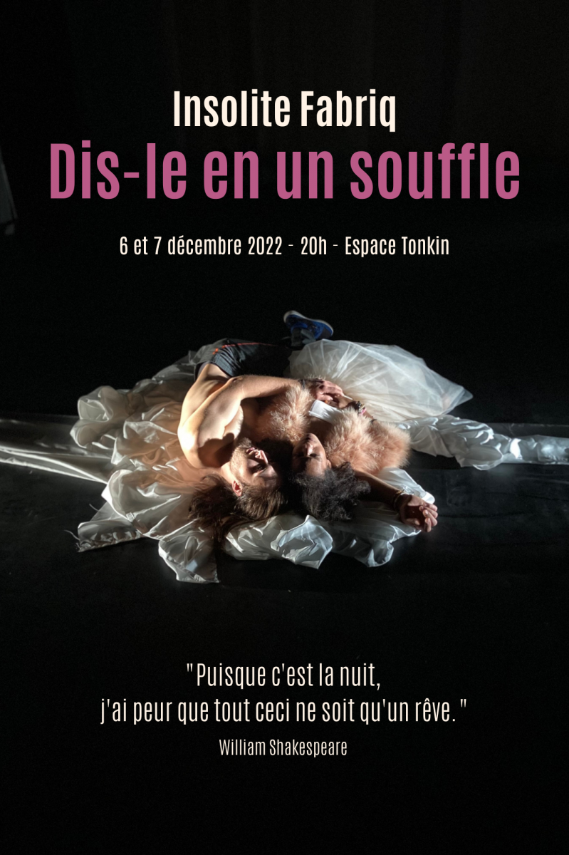 Dis-le en un souffle - première à l'Espace Tonkin à Villeurbanne (69)